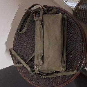 Amsterdam Heritage Green Leather Crossbody Bag